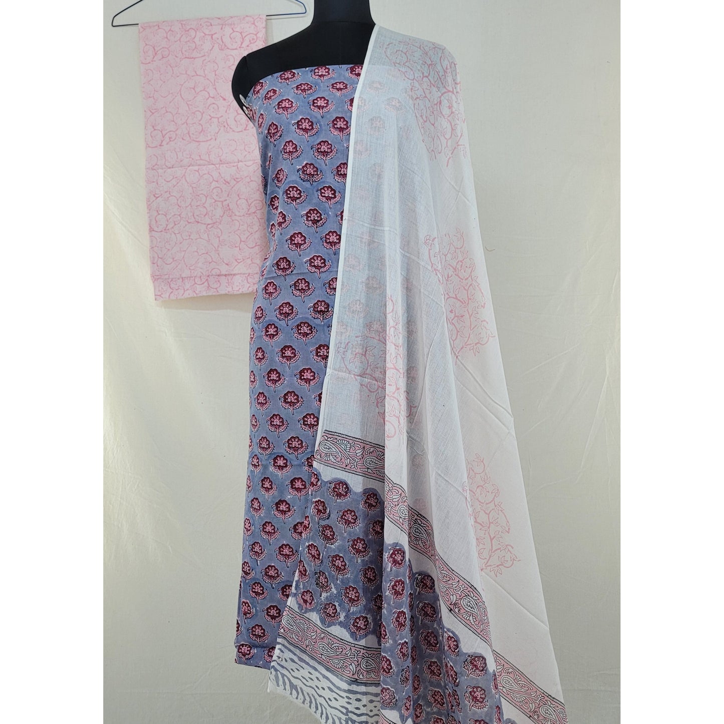 Bagru Hand Printed Cotton Salwar Set - Vinshika