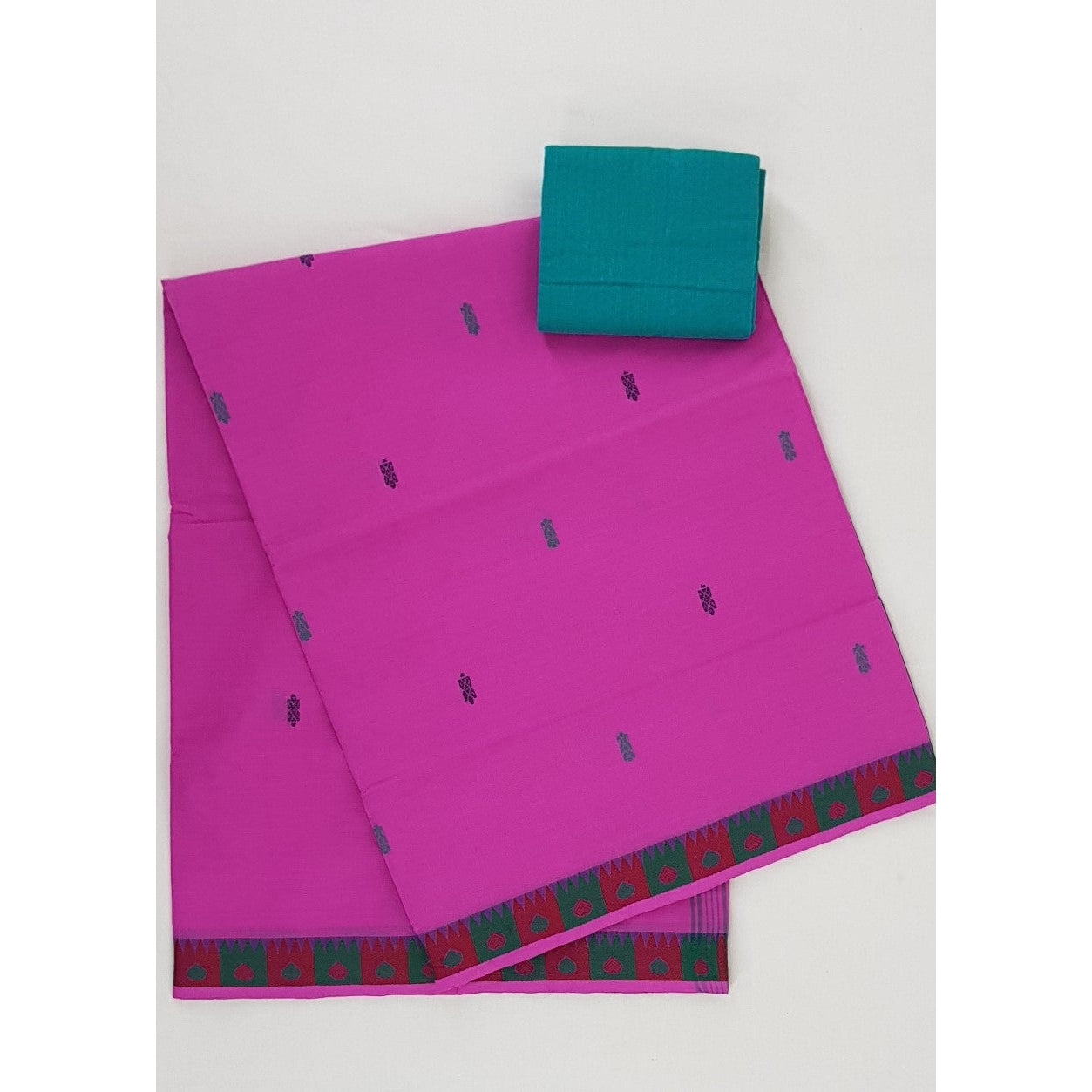Rani Pink Color Venkatagiri Cotton Saree - Vinshika