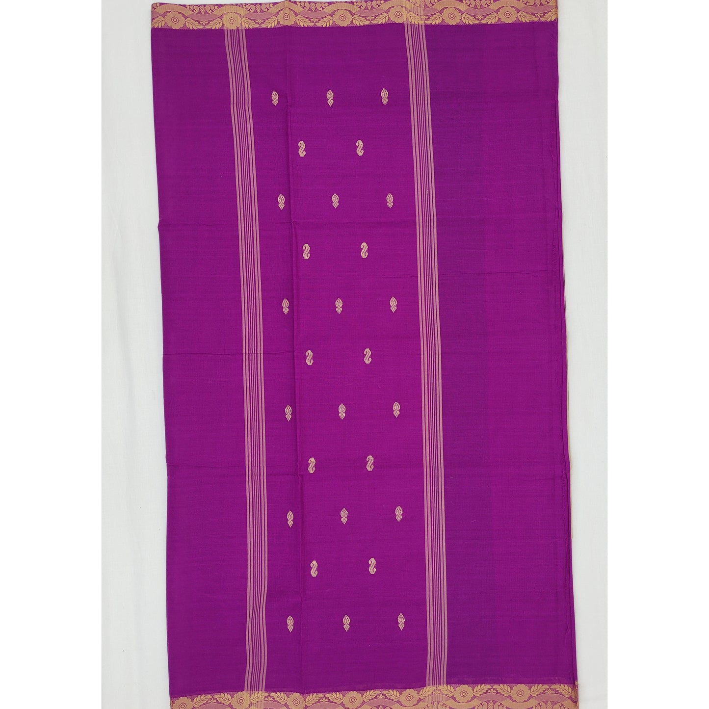 Falsa Color Venkatagiri Handloom Cotton Saree - Vinshika