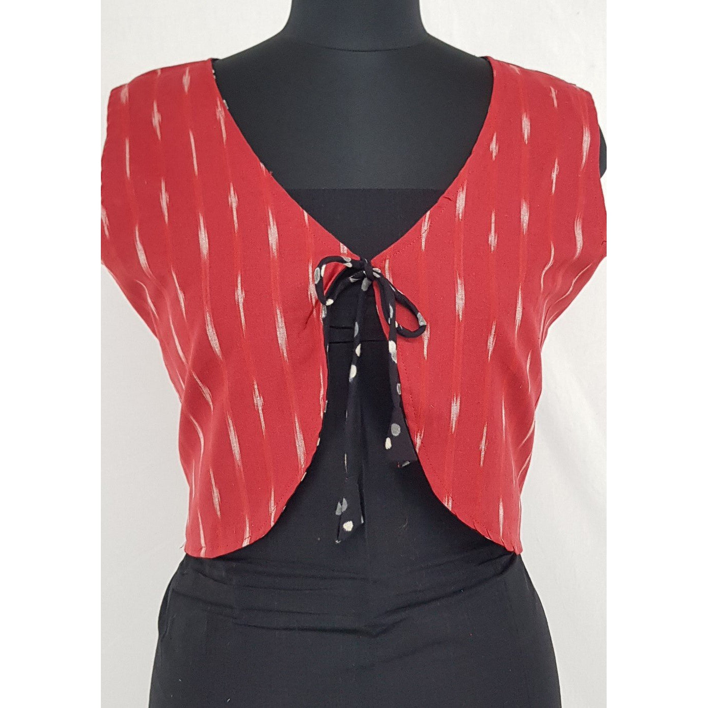Bagru and Ikat Reversible Women’s Waist Coat - Vinshika