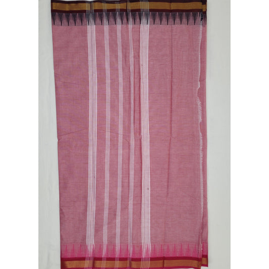 Light Pink Color Chettinadu Pure Cotton Saree - Vinshika
