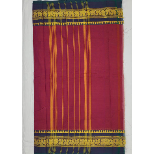 Bubble Gum Color Chettinadu Pure Cotton Saree - Vinshika