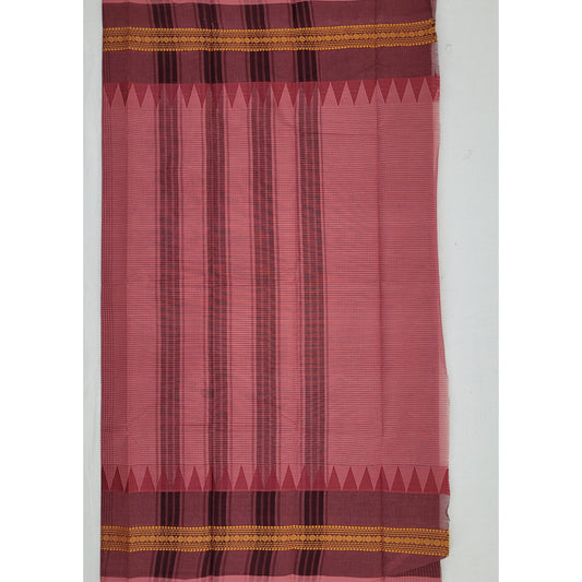 Blush Color Chettinadu Pure Cotton Saree - Vinshika
