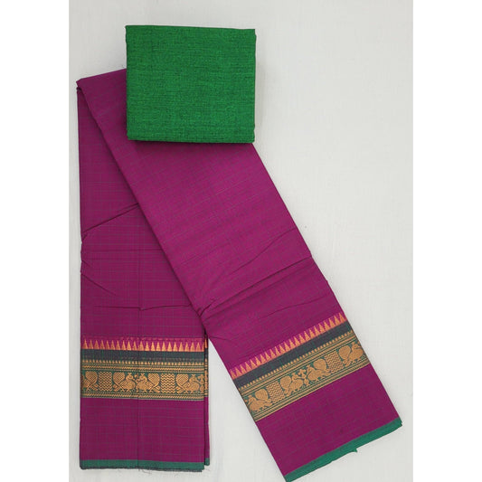 Falsa Color Chettinadu Pure Cotton Saree - Vinshika
