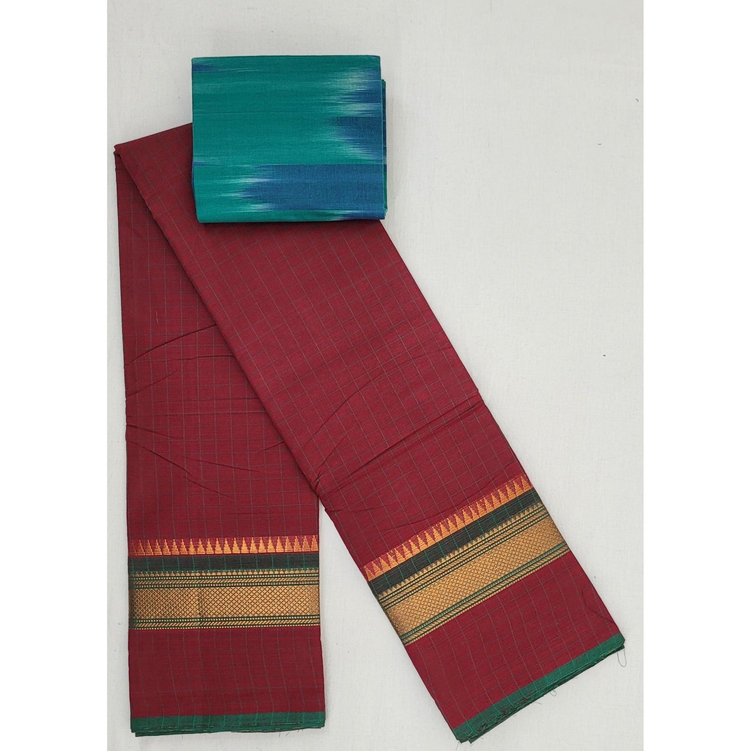 Maroon Color Chettinadu Pure Cotton Saree - Vinshika