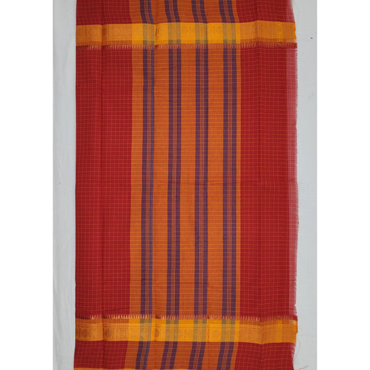 Alphonso Color Chettinadu Pure Cotton Saree - Vinshika
