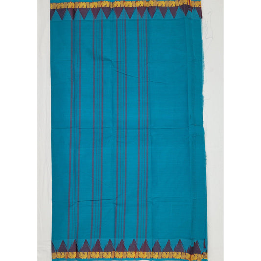 Blue Color Chettinadu Pure Cotton Saree - Vinshika
