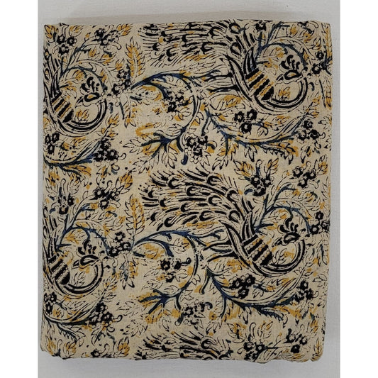 Hand block printed kalamkari cotton fabric - Vinshika