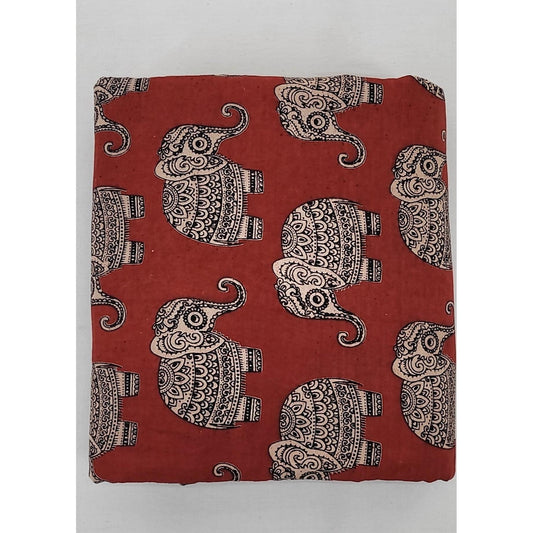 Hand Block Printed Kalamkari Cotton Fabric - Vinshika