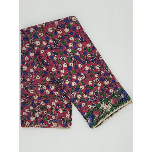 Handprinted Kalamkari Cotton saree - Vinshika
