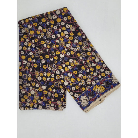 Handprinted Kalamkari Cotton saree - Vinshika