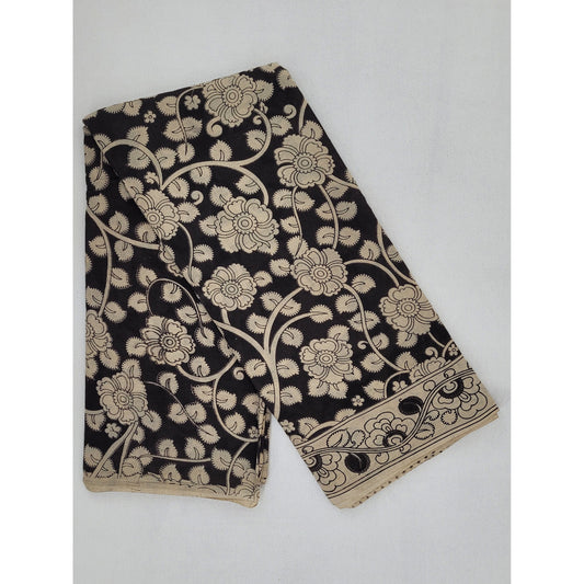 Handprinted Kalamkari Cotton saree - Vinshika