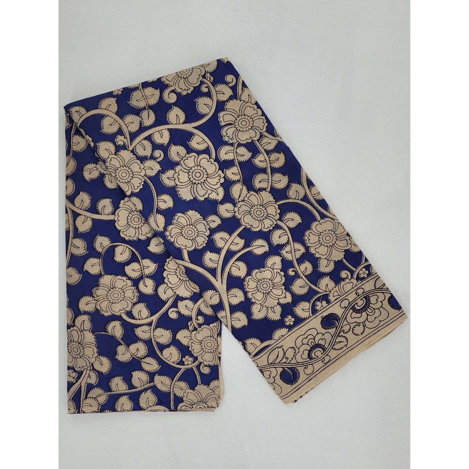 Handprinted Kalamkari Cotton saree - Vinshika