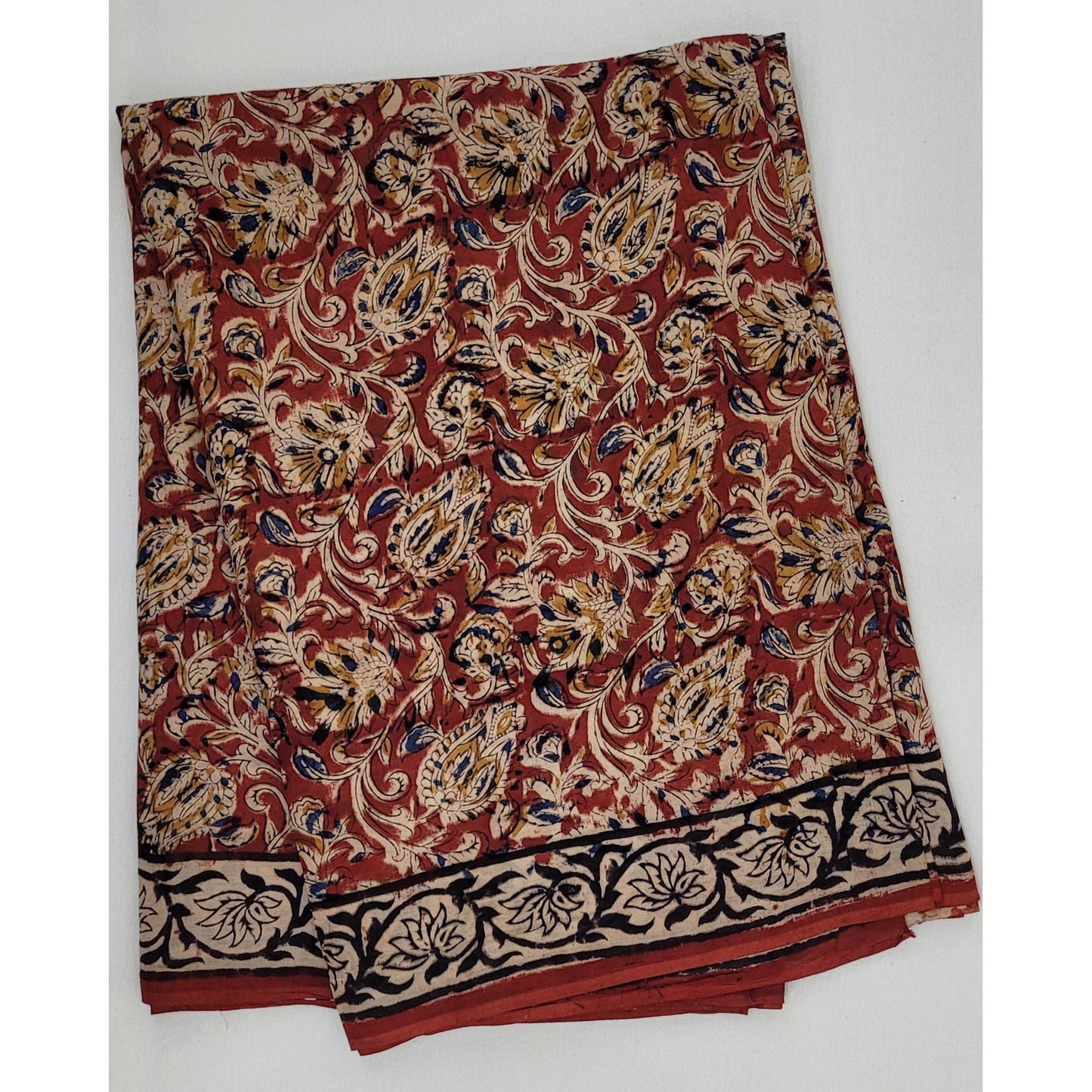 Kalamkari Block Printed cotton saree - Vinshika