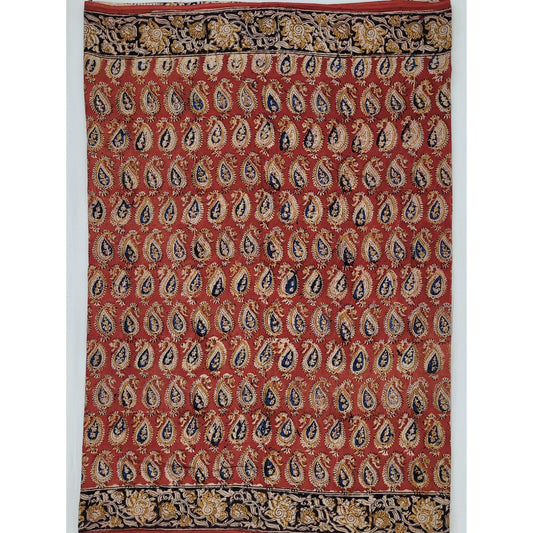 Kalamkari Block Printed cotton saree - Vinshika