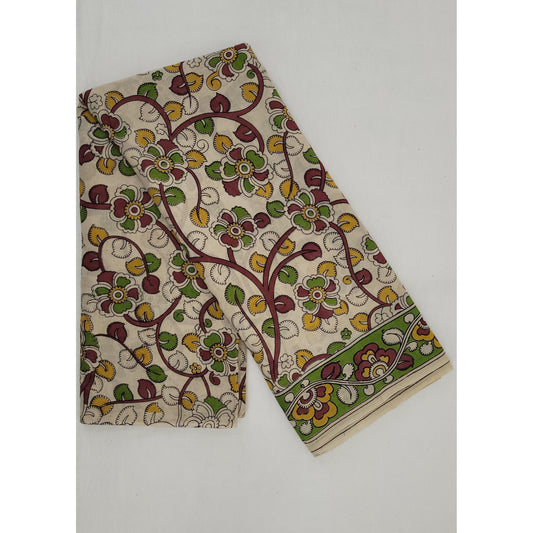 Handprinted Kalamkari Cotton Saree - Vinshika
