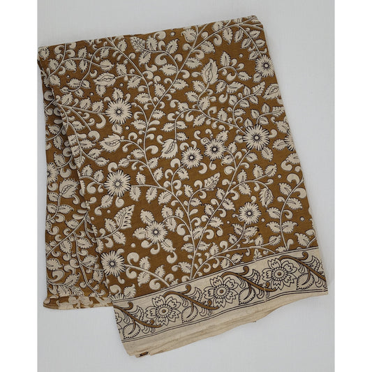 Handprinted Kalamkari Silk saree - Vinshika