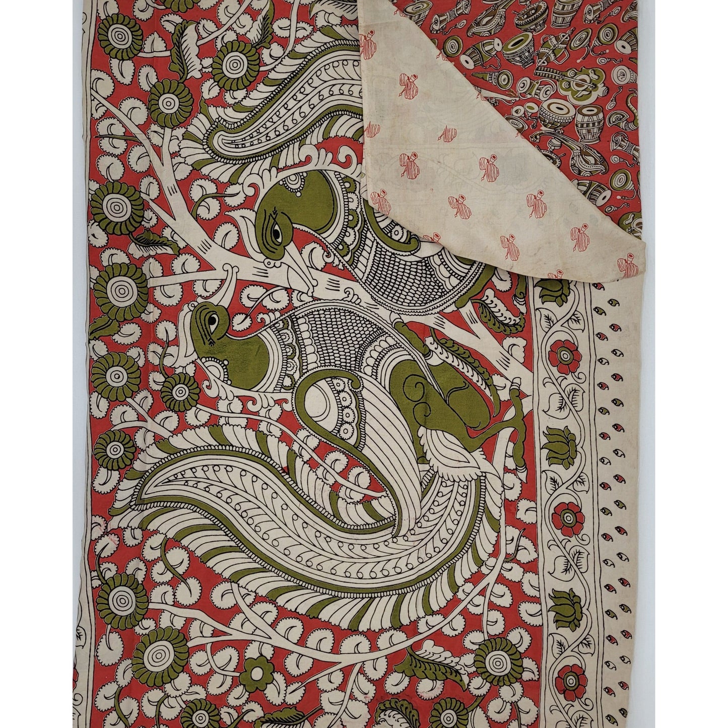 Handprinted Kalamkari Silk saree - Vinshika