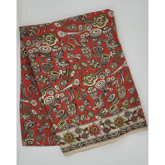 Handprinted Kalamkari Silk saree - Vinshika