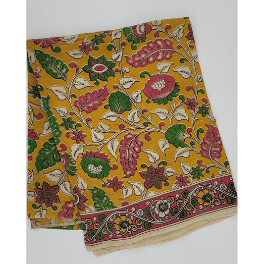 Handprinted Kalamkari Silk saree - Vinshika