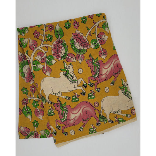 Handprinted Kalamkari Silk saree - Vinshika