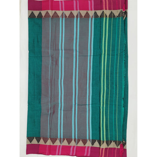 Narayanpet pure cotton thread border saree - Vinshika