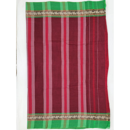 Narayanpet pure cotton thread border saree - Vinshika