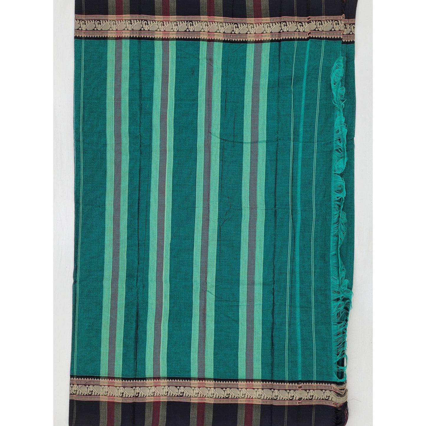 Narayanpet pure cotton thread border saree - Vinshika