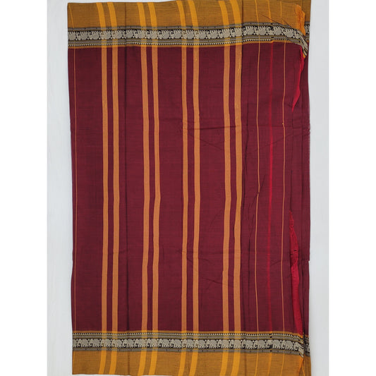 Narayanpet pure cotton thread border saree - Vinshika