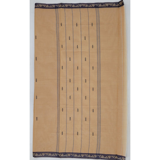 Wheat Color Venkatagiri Handloom Cotton Saree - Vinshika