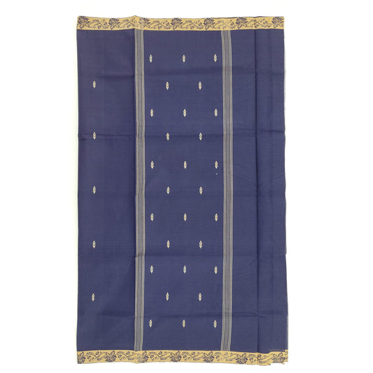 Navy Blue Color Venkatagiri Handloom Cotton Saree