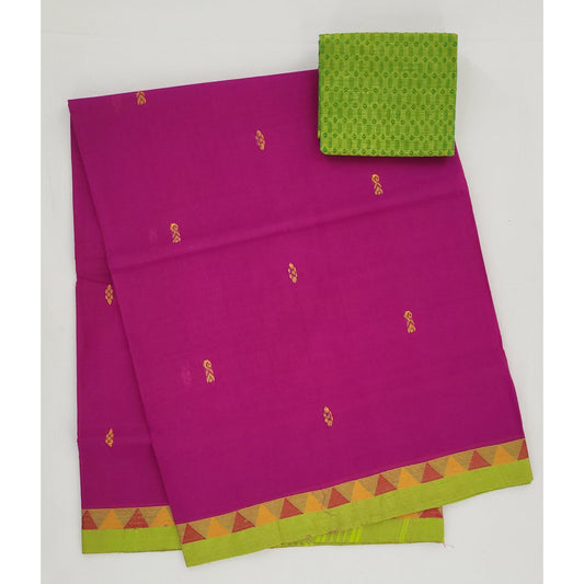 Pink Color Venkatagiri Handloom Cotton Saree