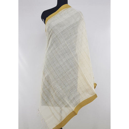 Hand Spun Cotton Handwoven Dupatta - Vinshika