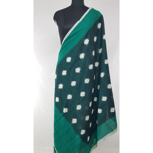 Handwoven Ikat Cotton Dupatta - Vinshika