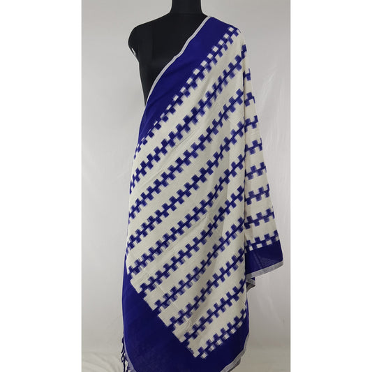 Handwoven Ikat Cotton Dupatta - Vinshika