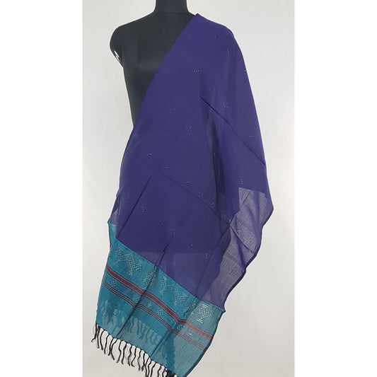 Handwoven Tangaliya Cotton dupatta - Vinshika