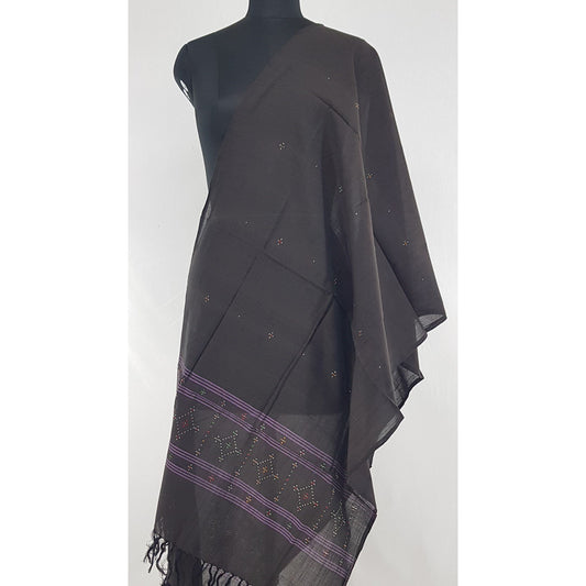 Handwoven Tangaliya Cotton dupatta - Vinshika