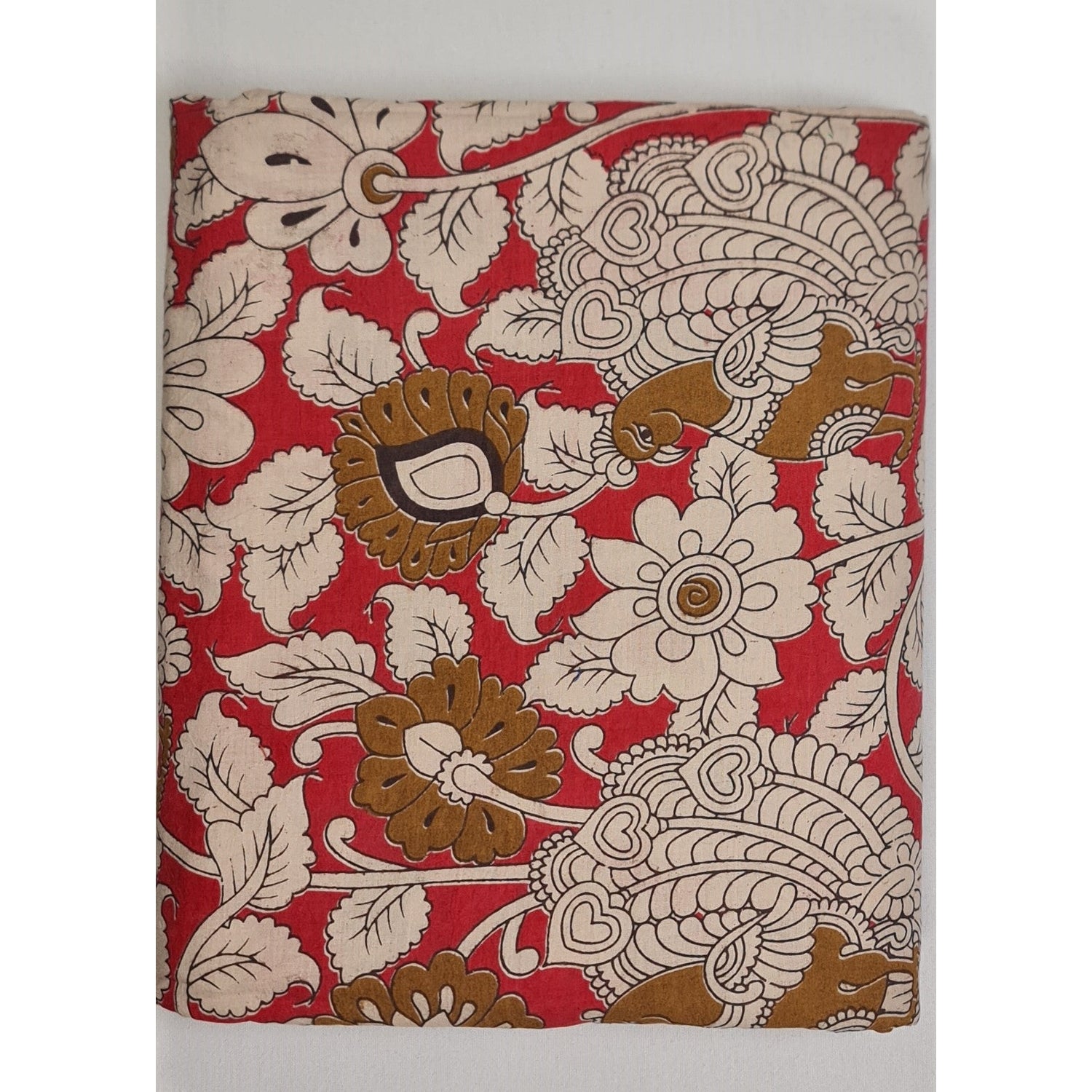 Hand block printed kalamkari cotton fabric - Vinshika