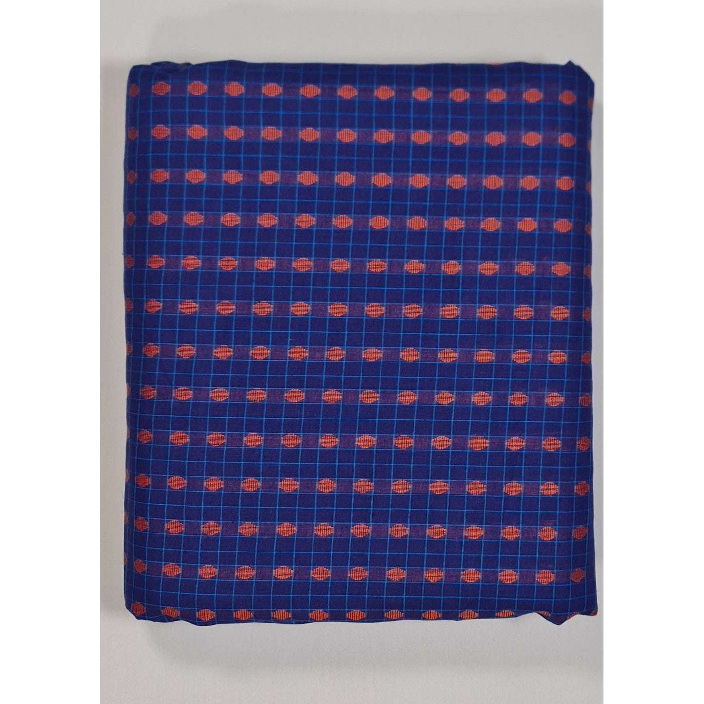 Royal Blue Color Mangalagiri allover Butti cotton fabric - Vinshika