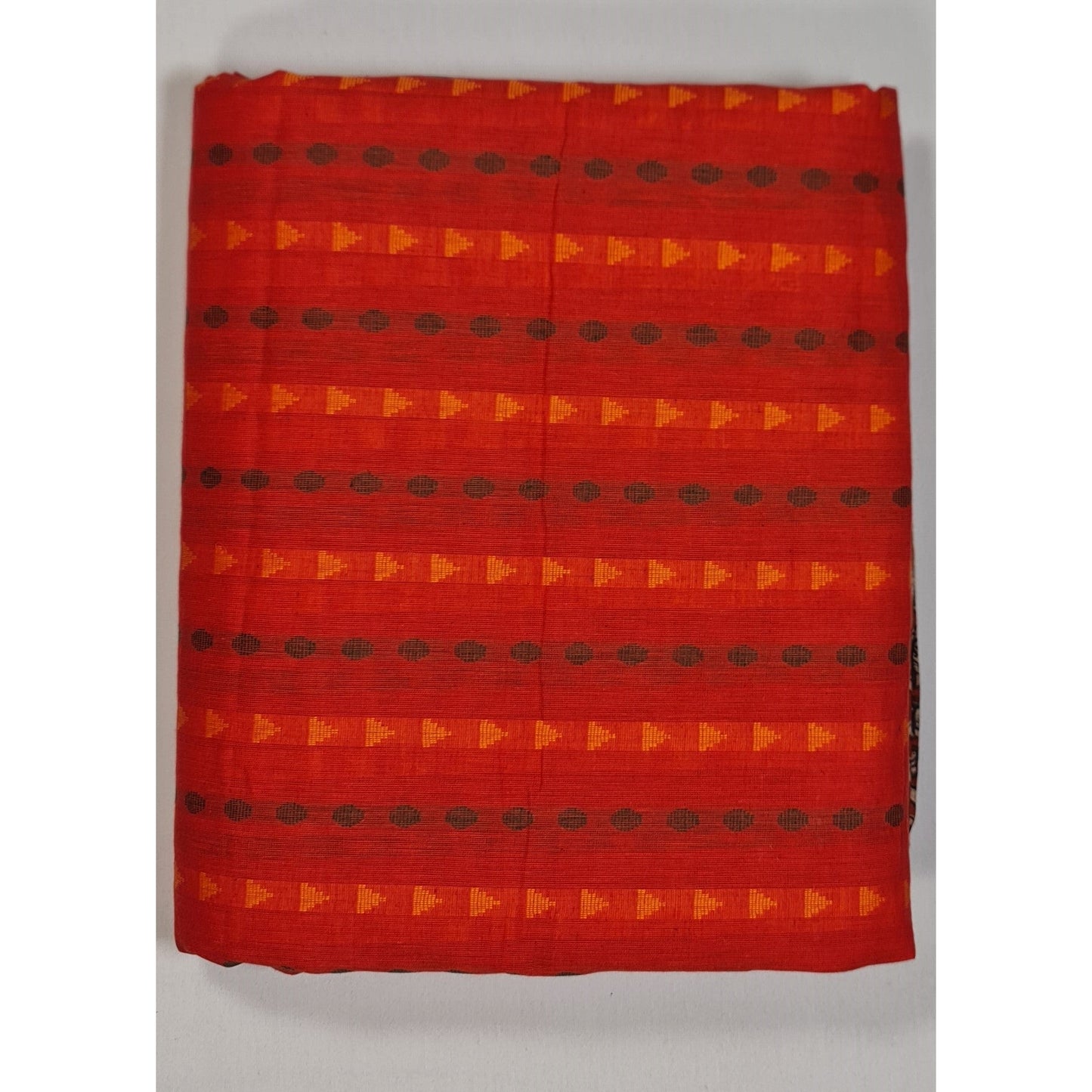 Alphonso Color Mangalagiri allover Butti cotton fabric - Vinshika