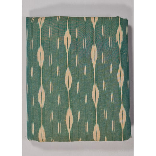 Fern Color Handloom Ikat cotton fabric - Vinshika