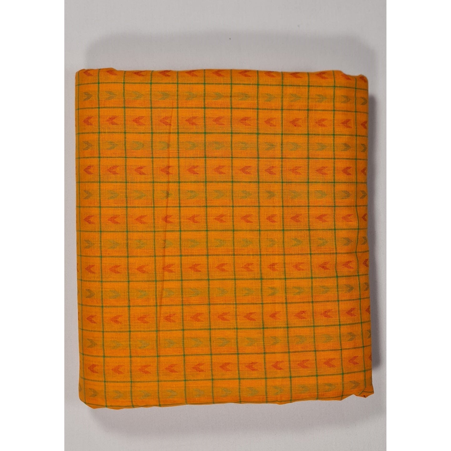 Yellow Color Mangalagiri allover Butti cotton fabric - Vinshika