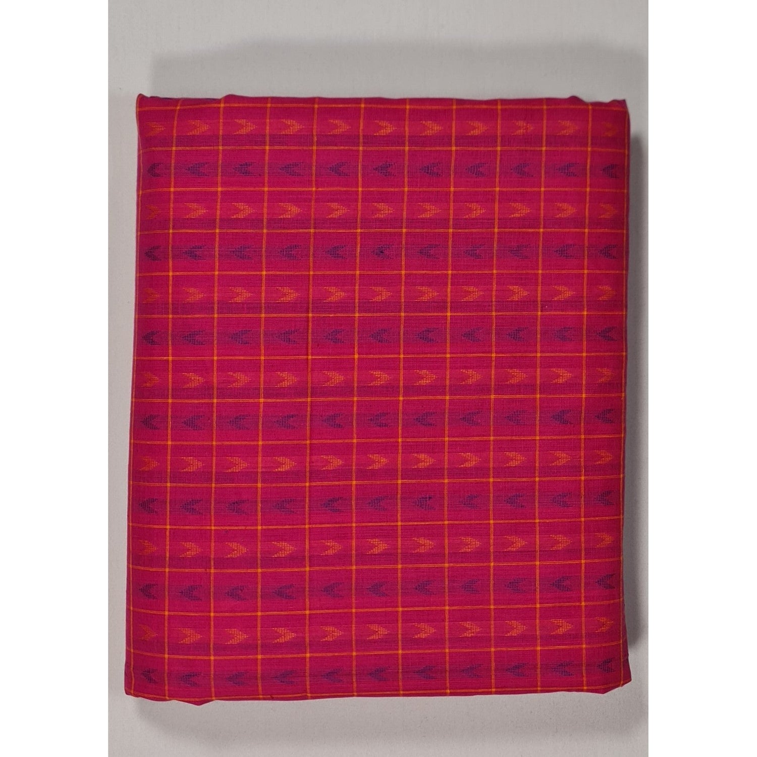 Pink Color Mangalagiri allover Butti cotton fabric - Vinshika