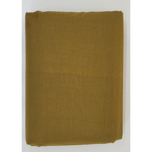 Mustard yellow Color Mangalagiri Cotton Fabric - Vinshika