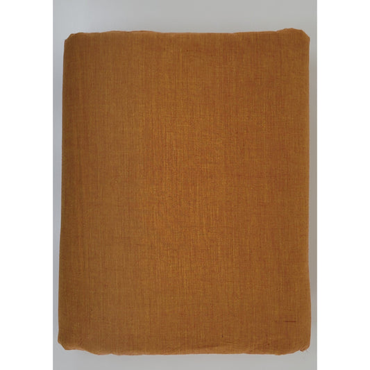 Saffron Color Mangalagiri Cotton Fabric - Vinshika