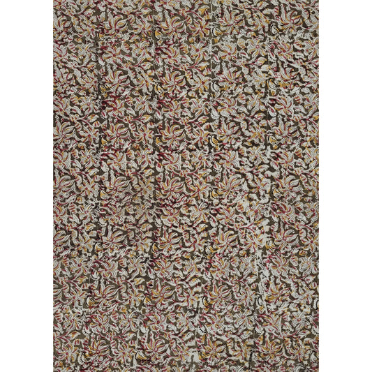 Hand block printed kalamkari silk fabric - Vinshika