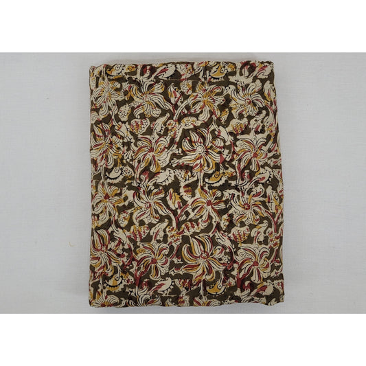Hand block printed kalamkari silk fabric - Vinshika