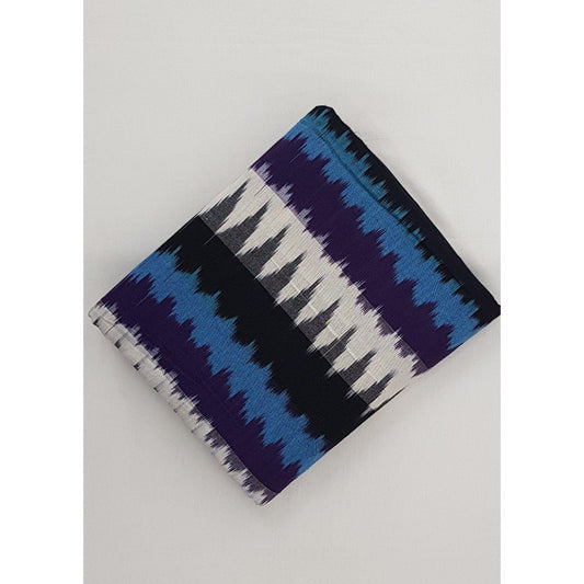 Multi color Handwoven 3D Ikat cotton fabric - Vinshika