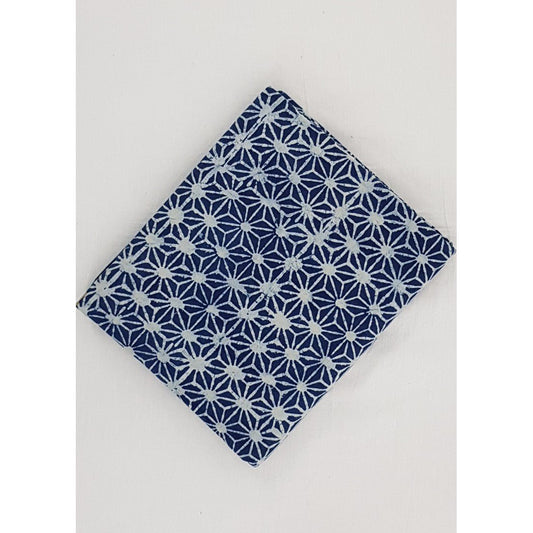 Indigo Blue color hand block printed Bagru cotton fabric - Vinshika