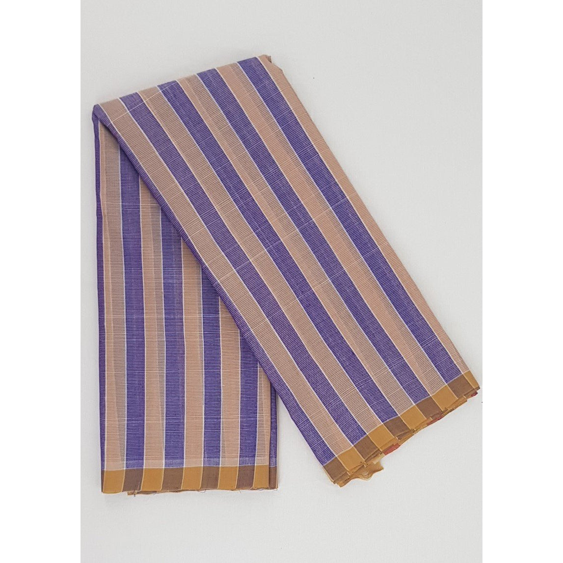 Striped Handloom Cotton Saree - Vinshika